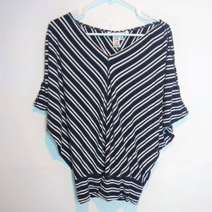 Studio M Dolman Blouse Striped Size M